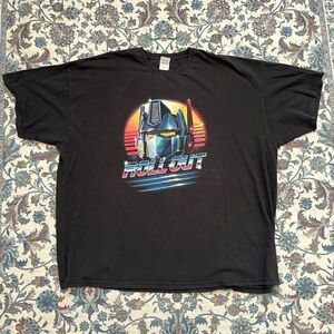 Vintage 90s Transformers Fruit of the Loom Black T-Shirt